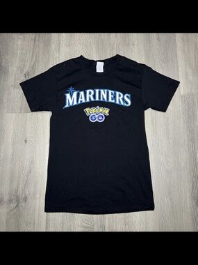 Mariners x Pokémon GO Kids Short Sleeve T-Shirt - Black